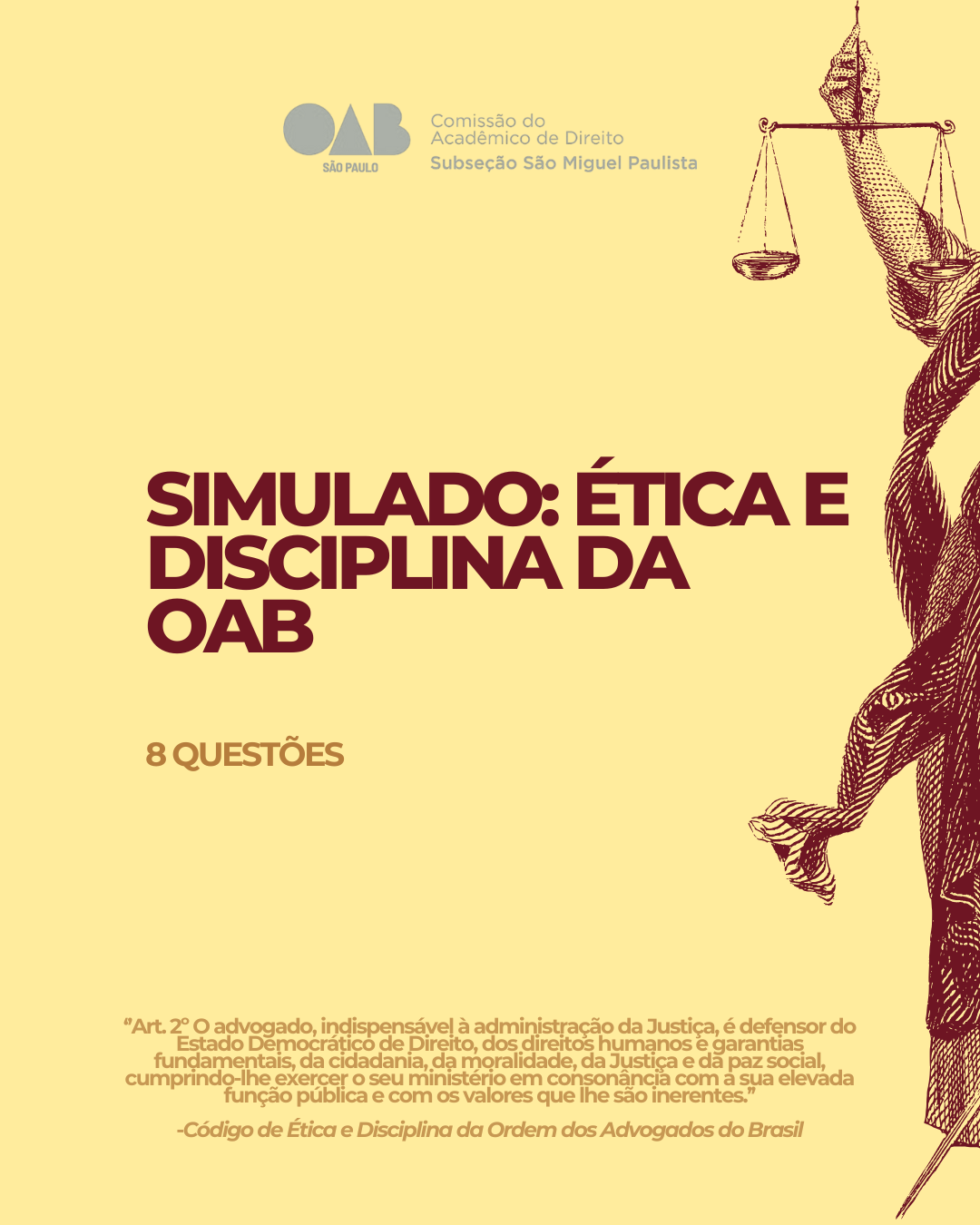 ÉTICA – 44 EXAME DE ORDEM UNIFICADO